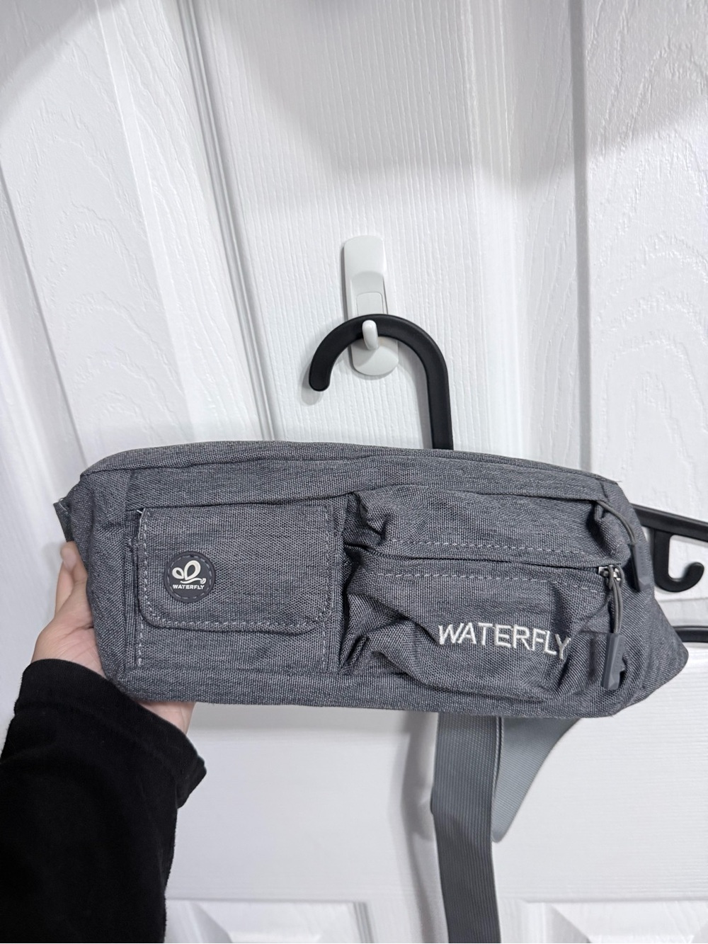 Gray Men's Waist Bag - Compact Travel Crossbody